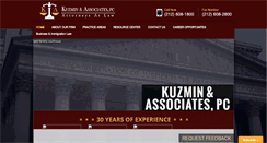 Desktop Screenshot of kuzminlaw.com