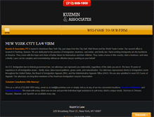 Tablet Screenshot of kuzminlaw.com
